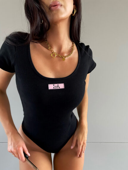 Czarne bawełniane body Lamilla