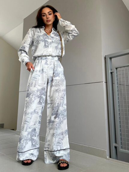 Spodnie i koszula lniana Lamilla