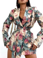 Oversizowa marynarka w kwiaty Lamilla