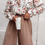 Koszula z wiskozy w kolorowe kwiaty Simplicity