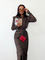 Długa spódnica panterka Lamilla