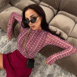 Bordo siateczka i bordo spodenki Lamilla