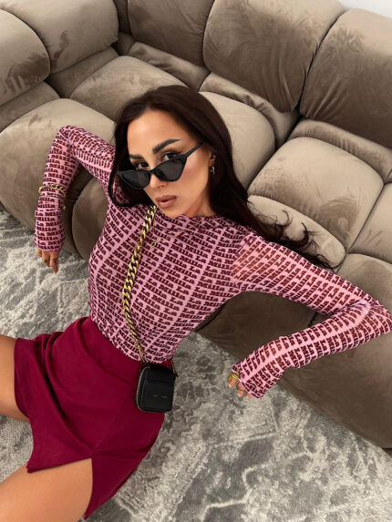 Bordo siateczka i bordo spodenki Lamilla