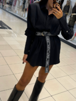 Długa czarna koszula Lamilla