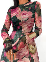 Bluzka siateczka w kwiaty Lamilla