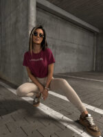 Bluzka z krótkim rękawem LaManuel Easy On Bordo