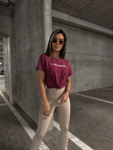 Bordowy tshirt Easy On LaManel