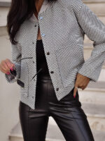 Popielata kurtka w prążek Xana