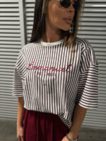 Bluzka LaManue Stripes Brąz