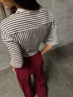 Tshirt LaManuel Stripes Brąz