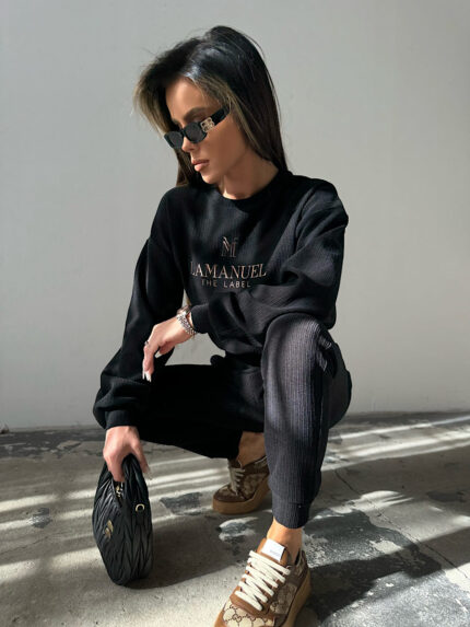 Czarny dres LaManuel Halfway