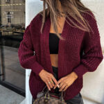 Bordowy kardigan Bocca