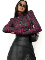 Golf Lamilla bordowy w panterkę