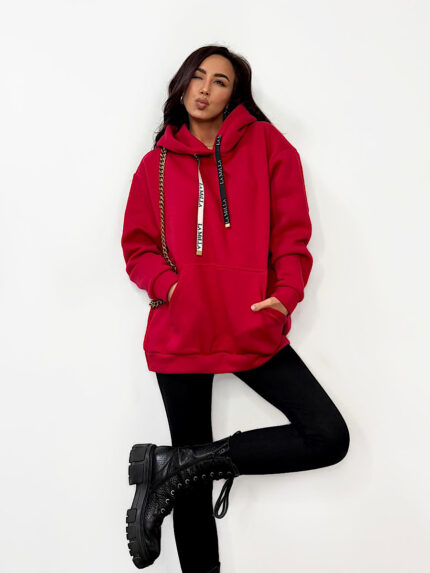 Czerwona bluza LaMilla z kapture