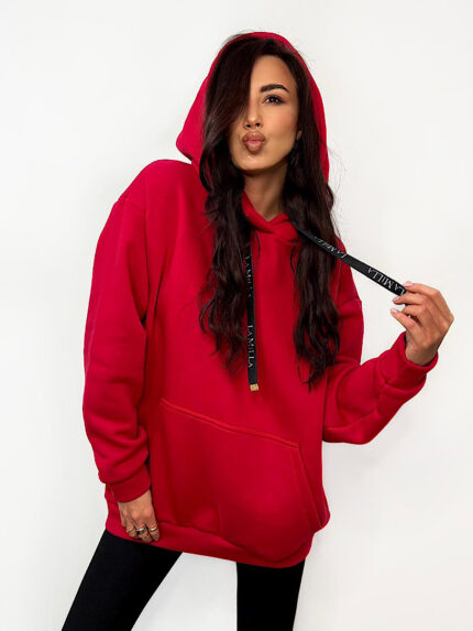 Bluza LaMilla z kapturem czerwona