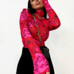 Golf LaMilla w czerwono różowe kwiaty