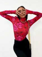 Bluzka golf LaMilla w kwiaty