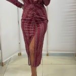 Sukienka Megi B bordowa