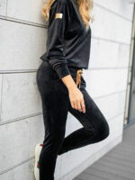 Dres welurowy LaBlanche czarny