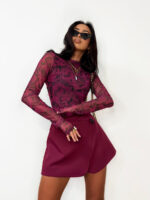 Siateczka LaMilla w bordowe róże