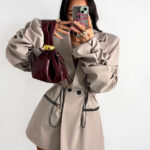 Marynarka LaMilla z marszczonymi rękawami beżowa