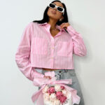 Krótka różowa koszula LaMilla