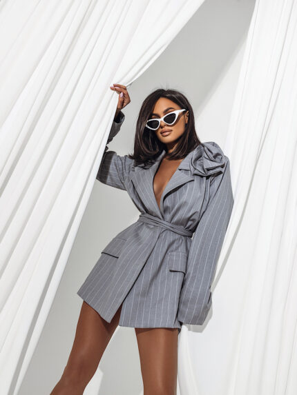 Marynarka LaMilla szara w prążek