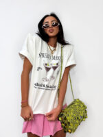 T-shirt LaMilla Espresso Martini biały