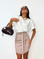 Spódnica Lamilla beżowa w prążek