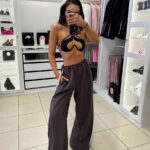 Szerokie brązowe spodnie LaMilla