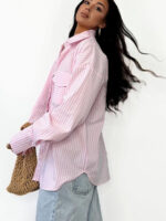 Koszula LaMilla w paski różowa