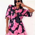 Tshirt LaMilla w różowe kwiaty