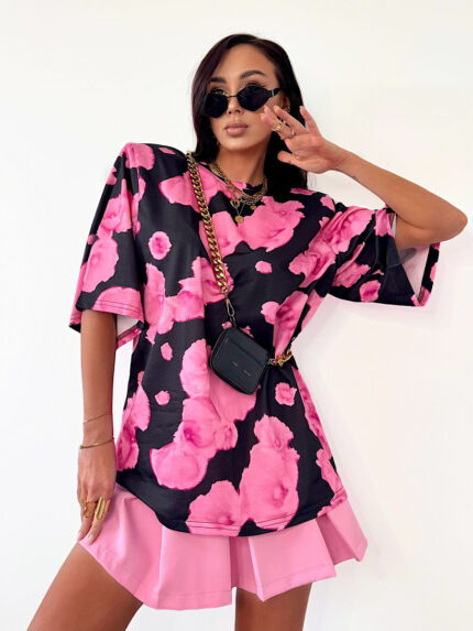 Tshirt LaMilla w różowe kwiaty