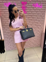 Różowy komplet LaMilla dzianinowy