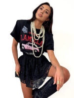 T-shirt LaMilla autko czarny