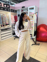 Beżowy komplet LaMilla spodnie z bluzą