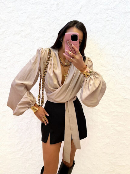 Zakładana bluzka LaMilla beżowa