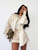 Beżowa jeansowa koszula LaMilla