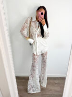 Biała koronkowa koszula LaMilla