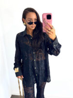 Czarna koszula koronkowa LaMilla