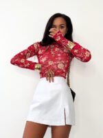 Bluzka siateczka LaMilla w kwiaty