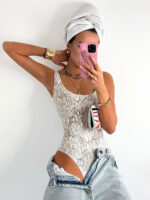 Beżowe koronkowe body LaMilla