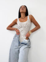 Beżowe koronkowe body LaMilla