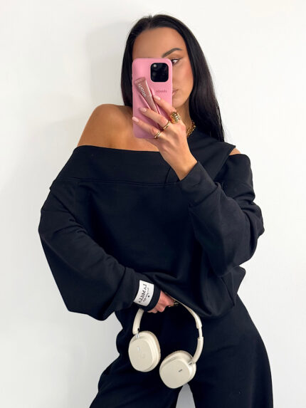 Czarna bluza LaMilla z odkrytym ramieniem