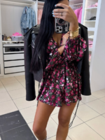 Kombinezon satynowy LaMilla w kwiaty