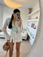 Wiązana bluzka LaMilla w kwiaty