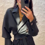 Czarna wiązana bluzka LaMilla