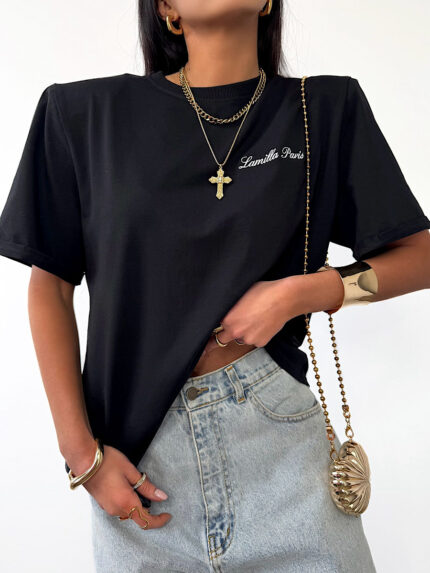 Czarny t-shirt LaMilla Paris