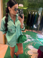 Komplet LaMilla spodenki z koszulą w zielone paski