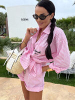 Letni komplet LaMilla w różowe paski